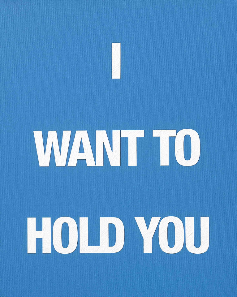 I WANT TO HOLD YOU, 2009  Acrylic on canvas  50 x 40 cm